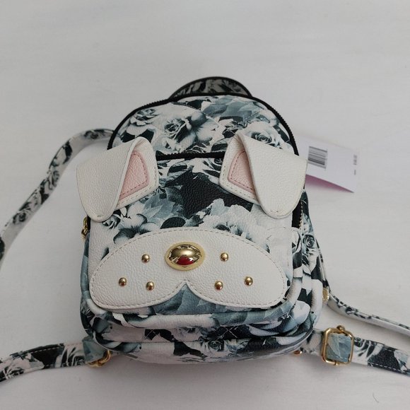 Betsey Johnson Bags Luv Betsey Johnson Kitsch Teal Gray Rose Print